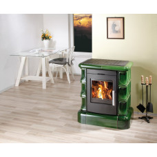 Кафельная печка на дровах Haas+Sohn Manta Top Зеленая