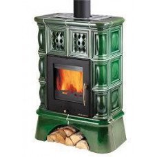 Отопительная печь-камин с теплообменником  Haas+Sohn Treviso Зеленая   