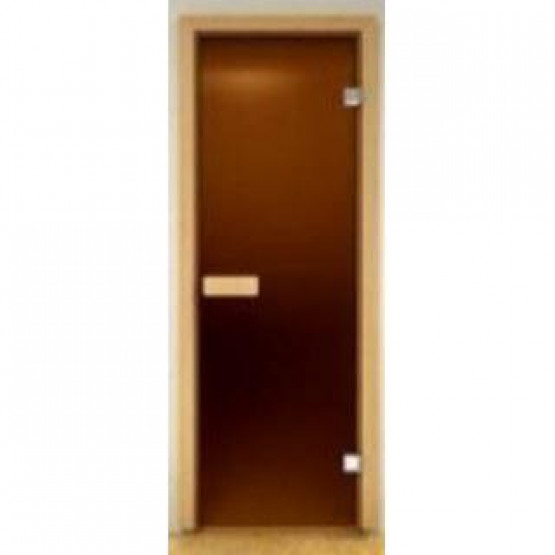 Стеклянная дверь для сауны Украина 80х190 матовая бронза