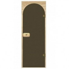 Стеклянные двери для сауны и бани Pal арочные 70x190 (бронза)