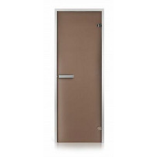 Стеклянная дверь для хамама GREUS прозрачная бронза 70/200 алюминий