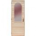 Деревянная дверь с матовым стеклом для сауны Украина 80х200 липа (вариант 2)
