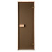 Стеклянная дверь для бани и сауны  Saunax Classic матовая бронза 70/190