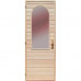 Деревянная дверь с матовым стеклом для сауны Украина 80х190 липа (вариант 2)