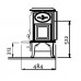 Чугунная печь камин F 3 TD BP  (черная)-7 кВт