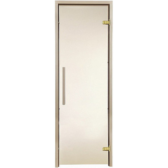 Стеклянная дверь для бани и сауны GREUS Premium 70/190 бронза матовая