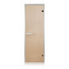 Стеклянная дверь для хамама GREUS прозрачная бронза 70/190 алюминий