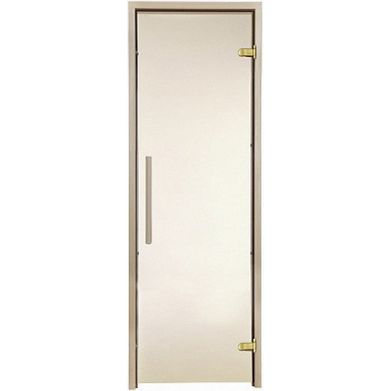 Стеклянная дверь для бани и сауны GREUS Premium Premium 80/200 бронза матовая