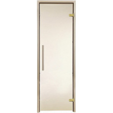Стеклянная дверь для бани и сауны GREUS Premium 80/200 бронза