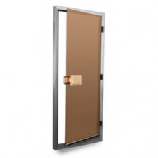 Стеклянные двери для сауны и бани Pal 80x210 матовые (бронза)