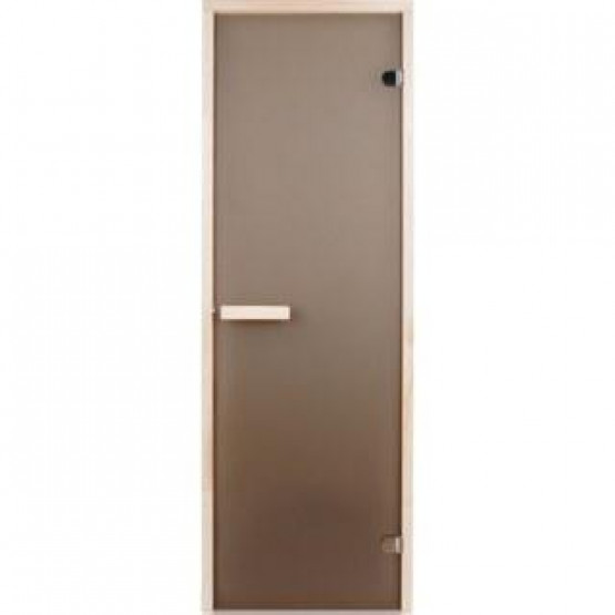 Стеклянная дверь для сауны INTERCOM 80х200 матовая бронза