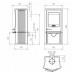 Чугунная печь Dovre Astro 2/WB-GLB- 9 кВт